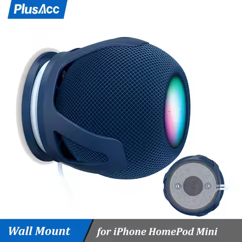 PlusAcc Wall Mount Holder for Homepod Mini Plug Mount Space Saving Accessory with in-Built Cable Man