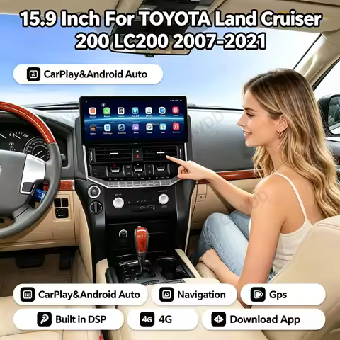 Android Auto For TOYOTA Land Cruiser 200 LC200 2007-2021 15.9" Car Radio Stereo Player Multimedia GP