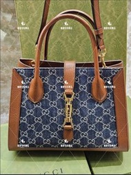 GUCCI 新款 Jackie 1961 牛仔 TOTE 托特包