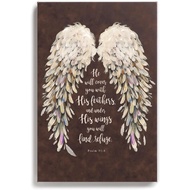 He Will Cover You With His Feathers Psalm 91:4 Spiritual Leatherette Canvas Print