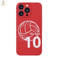 Football iPhone case printed on demand in Red for iPhone 7/8/X/XS/11/12/13/14