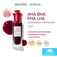 [Best Seller]  SKINTIFIC AHA BHA PHA LHA Peeling Solution Serum 30ml - for Whitening, Brightening, D