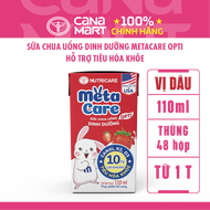 Thùng sữa vị chua MetaCare 10 tỉ lợi khuẩn giúp bé phát triển toàn diện (110ml)