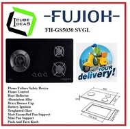 FUJIOH FH-GS5030 SVGL 3 BURNER BUILT-IN GLASS GAS HOB | Express Free Home Delivery