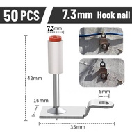 ♤GIFT 500PCS 7.3mm Round Steel Nail Gun Rivet Fire Nail Gun Ceiling Gun Nails Suitable for 7.3mm Nai