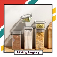 LIVING LAGECY Bekas Makanan Transparent Airtight Kitchen Storage Container Fresh Keeping Food Jar fo