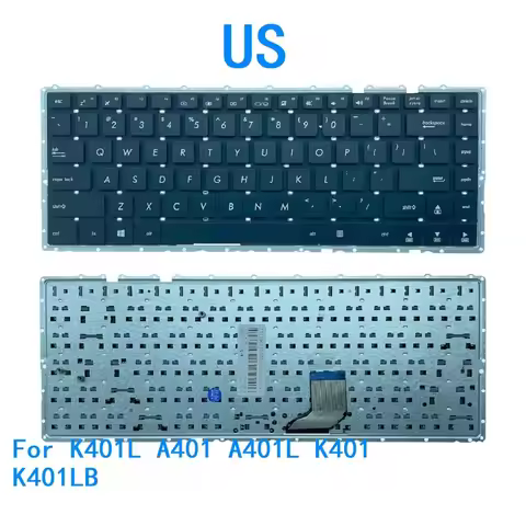 % New US Language Keyboard K401L A401 A401L K401 K401LB Notebook PC Keyboard H300-15