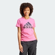 adidas ไลฟ์สไตล์ เสื้อยืด Essentials Logo ผู้หญิง สีชมพู IR5413