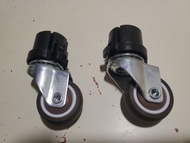 【救急現貨】摺疊購物車/手拉車/買菜車專用輪子/車轆  升級版靜音萬向輪 (一對2入)｜免工具快拆加厚轆｜拉箱維修必備 🛒✨