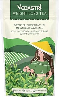 VEDASTRI Weight Loss Tea | Ayurvedic Slimming Herbal Tea for Belly Fat | Detox & Metabolism Booster 