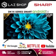 【24H Ship Out】Sharp AQUOS 70 Inch 4K UHD Android TV 4TC70DK1X | 4TC70BK1X | Google Playstore | Google Assistant | Netflix Youtube HDR | X4 Master Engine Pro II | Sharp TV Sharp TV 70" Sharp Android TV 70“ Smart TV 70"