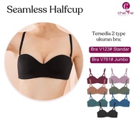 Chelyne Seamless Lycra Bra V123 Standard Size / V761 Premium Half Cup Bra with Underwire - BIG Size 