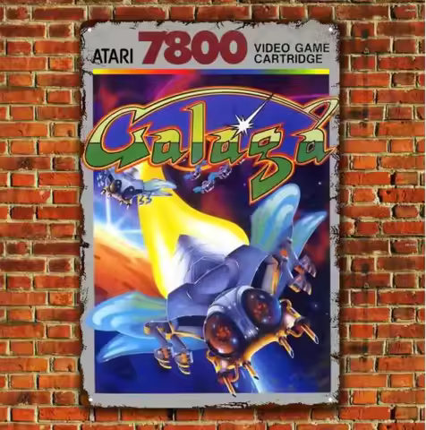 Y1,Galaga Video Game Metal Poster - Collectable Tin Sign () -aluminum