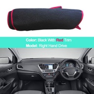 2 Layers Car Inner Dashmat Dash Mat DashBoard Cover For Hyundai Solaris 2 Accent Verna 2017 2018 2019  Sun Shade Carpet Auto