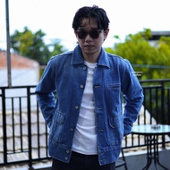 Tony Jack Work Jacket Denim Series - Jaket Jeans Boxy Fit Dark Grey Jaket Pria