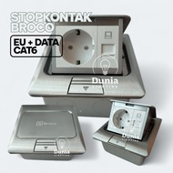 Floor Socket Outlet + Data Outlet Cat6 SILVER FSO Floor Socket Outlet Arde Eu + Data RJ45 Inbow IB/ 