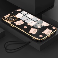 Casing HP For Samsung Galaxy A03 A03s A03 Core Case Casing Couple Cat and Pig Pattern Casing Cellpho