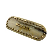 [มือสอง] กิ๊บติดผมโลโก้ PRADA รุ่น 1IF042 สีเบจ