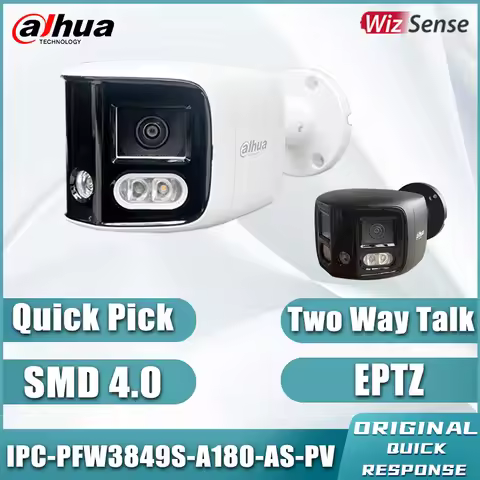 Dahua TOIC DUO 180° 2X4MP 4K Security Camera Wizsense Outdoor Waterproof Monitoring Alarm Interface 