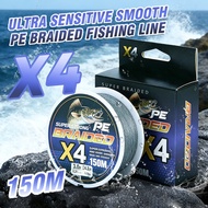 Golaluz 150M PE X4 Braided Fishing Line High Strength Wear Resistant Anti Aging 16.1Lbs-82.7Lbs