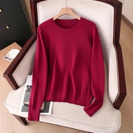 Plus Size 1XL-4XL Autumn Winter Basic Warm Women Knit Sweater Top Long Sleeves Fall Clothes