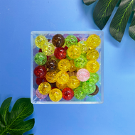 Manik Bulat Kristal Mote Batu Pecah Rainbow 15gr Payet Aesthetic Glowing Estetik Lucu Rangkai Beads 