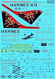 Print Scale 48-154 - 1/48 Decals for Mcdonnell Douglas AV-8B Harrier II Part. 2