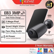 EZVIZ EB3 4G 3MP 2K Battery-Powered Wireless Security Camera PIR Motion Sensor with Solar