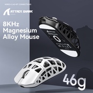 Attack Shark R3 Magnesium alloy mouse lightweight 46g 8KHz PAW3395 three modes Bluetooth wireless ga