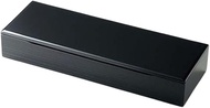 J-kitchens Wooden Bento Box, Men's, Nagate Shokado Bento Box, Black (1 Piece), 14.8 inches (37.5 cm)