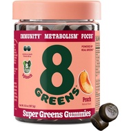 8Greens, Daily Greens Peach Gummies, 50 Count