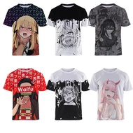 Men's Ahegao Anime  Print Short Sleeve T-Shirt Top G3DB