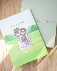 【客製化結婚證書套】人像似顏繪 喜帖 ⋯結婚書約夾⋯