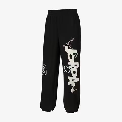 Nike genuine JORDAN Big Kids Drawstring Printed Casual Daily Long Pants IW2073-045