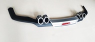 REAR BUMPER LIP DIFFUSER for Toyota Vios 2019 4th Gen (Silver & Matte Black)