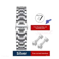 Titus Premium Watch Bracelet - 12-45mm Slim Stainless Steel Band with Butterfly Buckle, Adjustable M