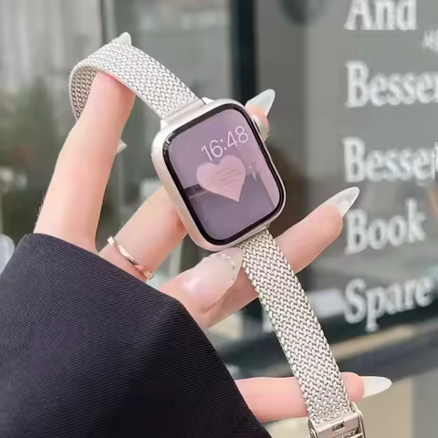 Milanese Strap For Apple watch band 44mm 40mm 45mm 41mm stainless steel Metal bracelet for iWatch Ap