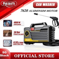 REAIM Portable Car Washer Water Jet 4800W Pressure Car Wash Machine Cleaning Cars Floors Tiles & Wat
