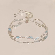 gelang bracelet for woman Light Luxury Temperament Ocean Heart Bracelet ins Exquisite Niche High-End
