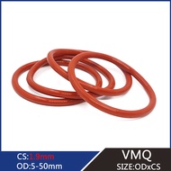 Wholesale Red Silicone ORing OD6-30mm CS1.9mm 100pcs Heat Resistant Reusable Seal Gaskets