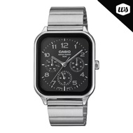 [Watchspree] Casio Men's Analog Square Dial Stainless Steel Band Watch MTPM306D-1A MTP-M306D-1A