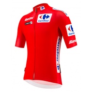 Stn La Vuelta การจำแนกจุดจักรยานเสือภูเขาฤดูร้อนเสื้อเจอร์ซีย์นักปั่นเสื้อแขนสั้นระบายอากาศสำหรับผู้ชาย
