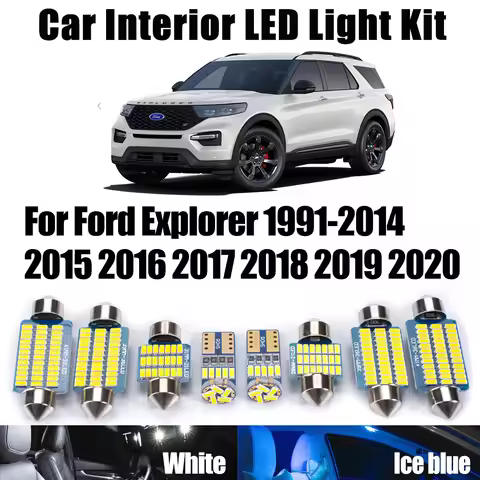 Canbus For Ford Explorer 1991-2013 2014 2015 2016 2017 2018 2019 2020 Car Courtesy Bulbs LED Interio