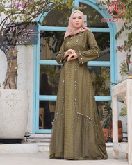 gamis muslimah maryam stile hijab syari terbaru mewah bahan lace - armi ukuran l