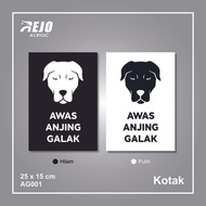 Acrylic Sign Beware of Fierce Dog Signage Wall Nameplate - Sign Board