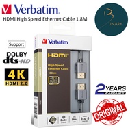 Verbatim 4K/60Hz High Speed 3D HDMI to HDMI 2.0 Video Audio Cable 1.8m