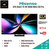 Hisense 55" / 65" / 75“ / 85“ / 100" Inch 4K ULED MiniLED Pro Smart TV U7Q Series 55U7Q | 65U7Q | 75