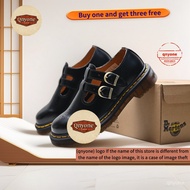 Dr.Martens Core Polley First Layer Cowhide Leisure Leather Shoes Black Double buckle Mary jane shoes