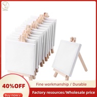 IN STOCK 4 By 4 Inch Mini Canvas And 8*16cm Mini Wood Easel Set For Painting Drawing School Student 