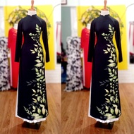 3D Japanese silk Ao Dai, 1 size 2x, black